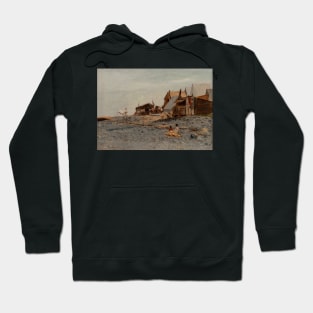 Salmon Fishery Village by Albert Bierstadt Hoodie